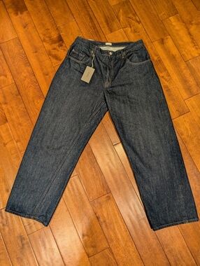 NEW CIOTA Baggy 5 Pocket Pants Suvin Cotton Denim Navy Size 34 Selvedge